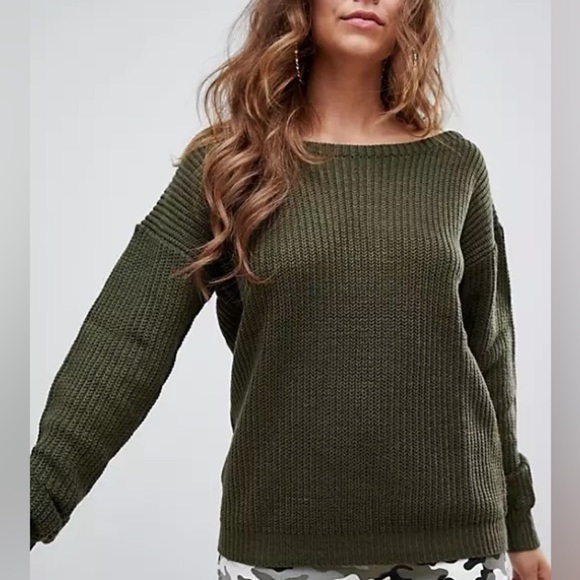 Missguided Sweaters - Missguided Off Shoulder Knitted Sweater